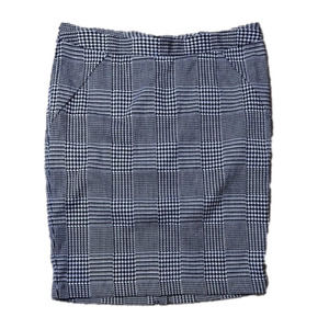 Lane Bryant Brand Size 16 Black And White Plaid  Pencil Skirt